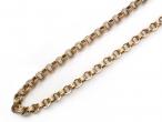 Vintage fancy belcher link necklace in 9kt yellow gold