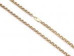 Vintage fancy belcher link necklace in 9kt yellow gold