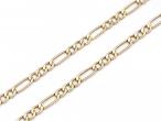 Italian 9kt yellow gold Figaro link chain