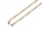 Italian 9kt yellow gold Figaro link chain