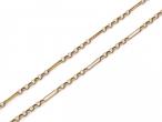 Vintage figaro belcher link necklace in 9kt yellow gold