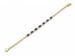 Contemporary sapphire and diamond bracelet in 18kt gold