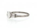 Vintage diamond solitaire engagement ring in platinum