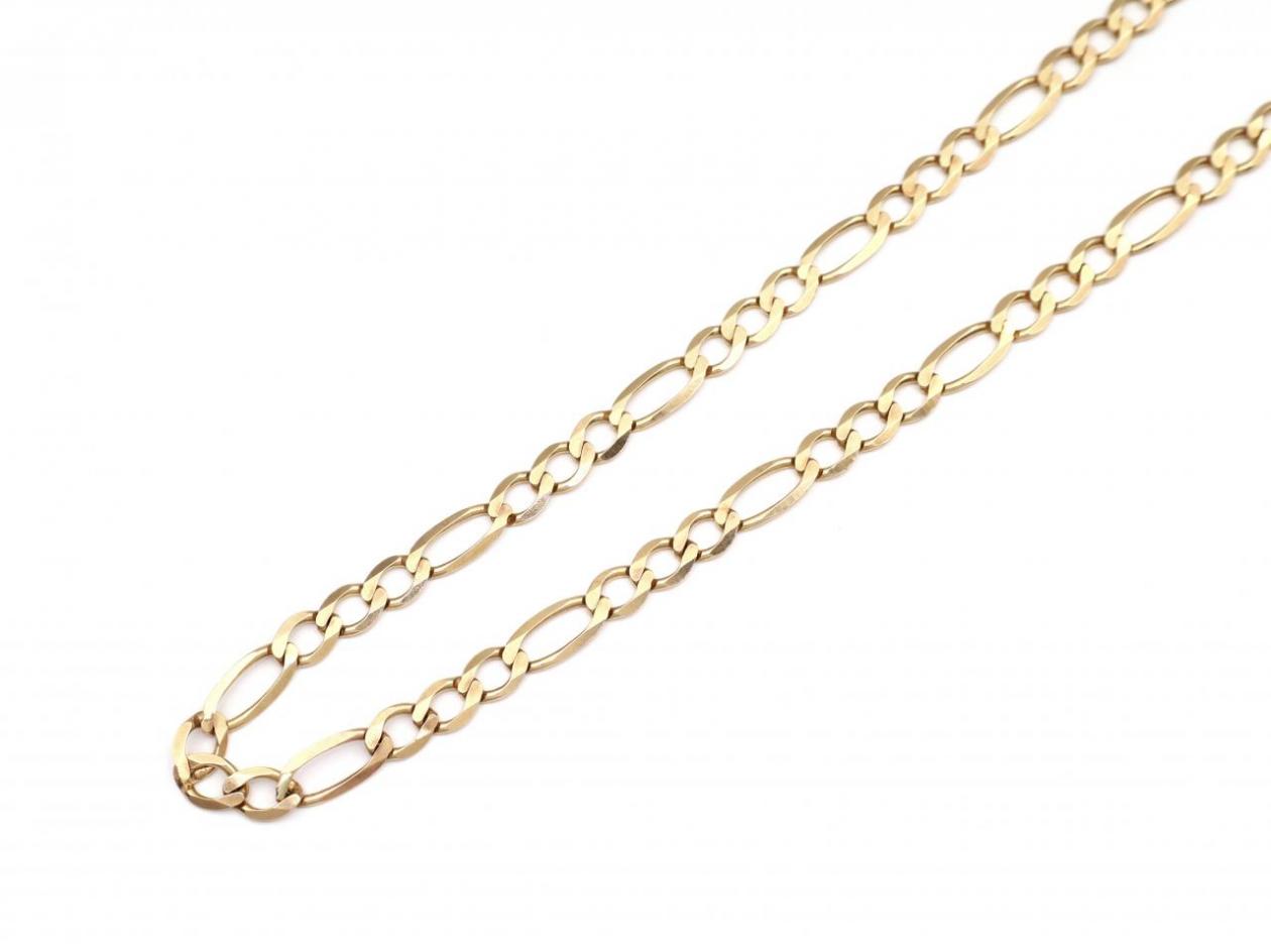 Vintage 9kt yellow gold Figaro link chain
