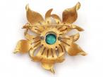 Retro costume brooch set with paste