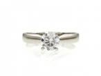 Diamond solitaire engagement ring in 18kt white gold