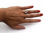 Edwardian diamond and pink sapphire two stone ring