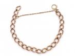 Antique 9kt rose gold curb link bracelet