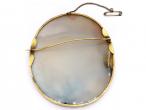 Georgian large dendritic agate brooch in 18kt gold