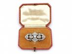 Art Deco openwork diamond and emerald plaque brooch