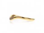 18kt yellow gold diamond set curved wedding ring