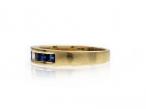 Vintage diamond and sapphire seven stone ring in 18kt gold