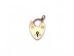 1909 hinged heart lock in 9kt yellow gold