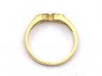 18kt yellow gold diamond set wishbone ring