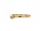 18kt yellow gold diamond set wishbone ring