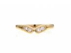 18kt yellow gold diamond set wishbone ring