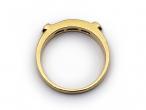 18kt yellow gold heart and diamond quarter eternity ring