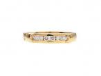 18kt yellow gold heart and diamond quarter eternity ring