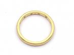 Contemporary three stone diamond wedding ring in gold