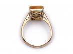 Vintage Square Citrine Dress Ring in 9kt Rose Gold