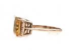 Vintage Square Citrine Dress Ring in 9kt Rose Gold