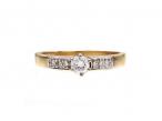 18kt yellow gold diamond solitaire engagement ring