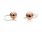 Vintage 9kt rose gold Euro ball earrings