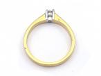 0.40ct round brilliant cut diamond solitaire ring 18kt yellow gold