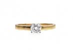 0.40ct round brilliant cut diamond solitaire ring 18kt yellow gold