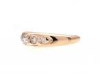 Antique five Old Mine cut diamond ring in 18kt rose gold