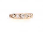 Antique five Old Mine cut diamond ring in 18kt rose gold