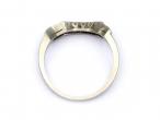 1950s 14kt white gold fitted wedding ring