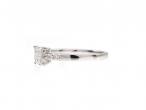 Contemporary diamond princess cut diamond cluster in 18kt white gold