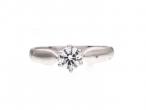 0.40ct round brilliant cut diamond solitaire ring in platinum