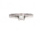 Contemporary 0.40ct square princess cut diamond solitaire ring