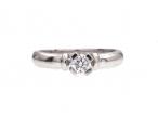 0.20ct round brilliant cut diamond engagement ring in 18kt white gold