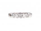 18kt white gold five stone diamond ring