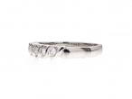 18kt white gold five stone diamond ring