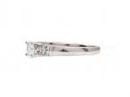 Solitaire diamond engagement ring in 18kt white gold
