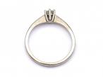 Round brilliant cut diamond solitaire ring in 18kt white gold