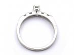 Diamond raised solitaire engagement ring in 18kt white gold