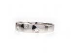 18kt white square wedding ring set with princess cut diamonds
