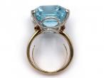 Marcus & Co. 1960s aquamarine dress ring in platinum and 18kt gold