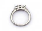 Diamond three stone engagement ring in 18kt white gold