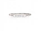 Petite diamond five stone ring in 18kt white gold