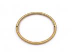 Vintage 18kt yellow gold frosted spring hinged bangle