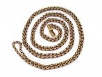 Antique oval belcher longuard chain in 9kt rose gold