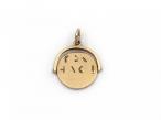 Vintage 9kt yellow gold 'I LOVE YOU' spinner charm