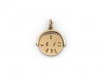Vintage 9kt yellow gold 'I LOVE YOU' spinner charm