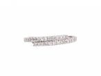 18kt white gold diamond crossover ring